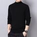 De Rong Half Turtleneck Long Sleeve T-Shirt Men, Autumn And Winter Slim Fit Solid Color Inner Wear, Trendy Clothing,_viptrois.com