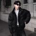 American Heavy-duty Thickened Cotton-padded Jacket Men's Short Winter Warm Bread Clothes High-end Stand-up Collar Down Cotton Clothes_viptrois.com