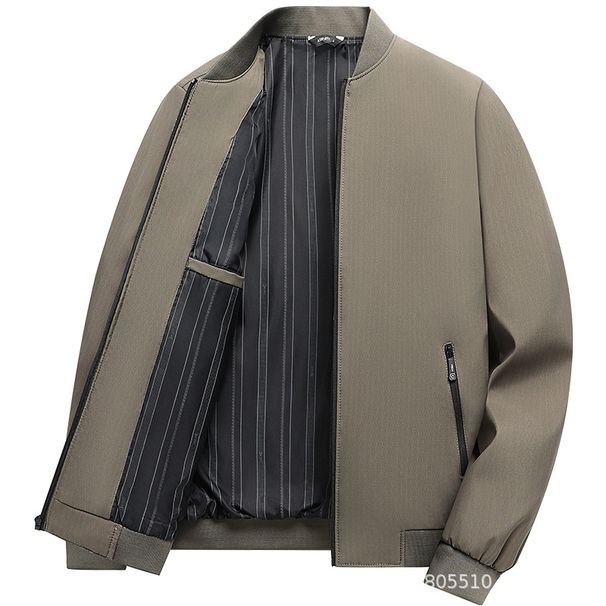 Dad's Middle-Aged New Style, Stand Collar, High-End Feeling, Cadre Ja, Business Men's Clothing, Spring And Autumn_viptrois.com