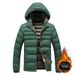 Rib Clothes, Cotton-padded Clothes For Men, Slim-fit Removable Hats, Piled Thickened Hooded Jackets For Men_viptrois.com