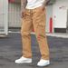 Men's European-Style Woven Casual Pants – Retro High-Waisted Loose Fit (Black/Light Gray/Dark Gray/Army Green/Khaki, S-XXXL)_viptrois.com