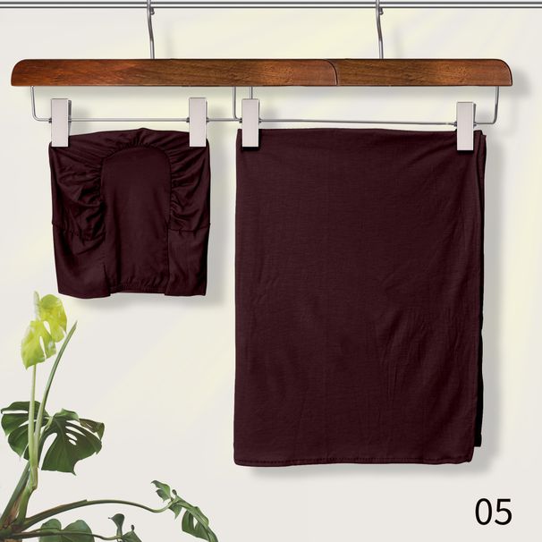 PURE PLEAT - Seamless Modal Cotton Hat & Scarf Set (Stitch-Free Comfort, Hot Seller)_viptrois.com