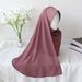 Women's Hijab solid color crystal linen chiffon scarf ladies head scarf comfortable breathable_viptrois.com