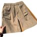 Men's Clothing Men's Summer Cargo Shorts Loose Fit Wide Pattern Five Point Mid Length Pants Youth Sports Functional Pocket_viptrois.com