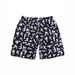 Men's Clothing Men's Quick Drying Beach Shorts Casual Everyday Trendy Loose Fit Black And White Letter Print Five Point Style_viptrois.com
