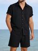 Men's Casual Vacation Beach Shirt Cross Border European American Style Versatile Short Sleeved Suit for Everyday Wear_viptrois.com