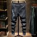 Men's clothing in stock 2024 ashion brand jeans straight men's slim trousers trendy youth mid-waist pants_viptrois.com