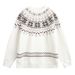 Monochrome Man- Fair Isle Ethnic Style Crew Neck Sweater For Men, New Autumn And Winter American Retro Texture Versatile Pullover_viptrois.com