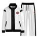 Men's Clothing Men's Spring And Autumn New Patchwork Contrast Color Jacket Trendy Casual Sports Suit Two Piece Set Color Tiger Head Style_viptrois.com