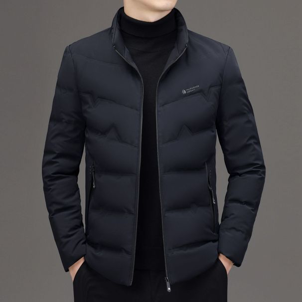 Pure 2025 Winter New Stand Collar White Duck Men's Down Jacket Young And Middle-aged Men, Thickened, Warm, Casual, High-end_viptrois.com
