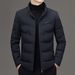 Pure 2025 Winter New Stand Collar White Duck Men's Down Jacket Young And Middle-aged Men, Thickened, Warm, Casual, High-end_viptrois.com