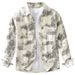 Men's Clothing Trendy Printed Long Sleeved Shirt Fashionable And Casual Versatile And Artistic Loose Tops_viptrois.com