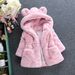 Kids'clothing Girls' Fur Coat Children's Imitation Fur Padded Jacket Ears Padded Jacket Cover_viptrois.com