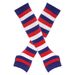 Korean Style Gloves Arm Cosplay Anime Black And White Striped Fingerless Cotton Long Wrist Sleeves_viptrois.com
