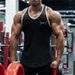 Summer Vest Men's Slim Elastic Top Sleeveless T-shirt Bodybuilding Fitness Trendy Brand MCFT Training Clothes Top_viptrois.com