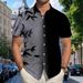Men's Clothing 2025 Summer New Leisure Sports Versatile High Quality Printed Striped Short Sleeve Shirt_viptrois.com