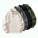 Men’s Retro Half-Zip Sweatshirt – Vintage-Inspired Jacquard Crewneck With Stand Collar (Black/Beige/Grey/Dark Green)_viptrois.com