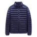 Men's Lightweight Down Jacket, Short Puffer Coat With Stand Collar, 50% White Duck Down, 600 Fill Power, Slim Fit, Windproof Winter Casual Outerwear_viptrois.com