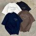 High Street Cole Buxton minimalist slogan letter year number printed round neck casual short sleeved T-shirt trend_viptrois.com