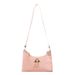 Women's Fresh Girl Exquisite Double Heron Tassel Embellished Ladies Crescent Shoulder Bag Simple Embossed Commuter Handbag_viptrois.com