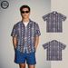 Men's Clothing Light Luxury Snake Pattern Cuban Collar Shirt Travel Short Sleeved Men's Niche Trendy Shirt Party Atmosphere Wear_viptrois.com