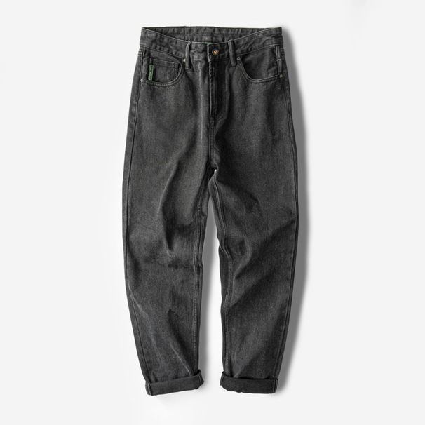 Men's Clothing Yu's Spring Festival Gala Same Style Jeans Men's Loose Versatile Autumn And Winter Trendy Straight Leg Pants_viptrois.com