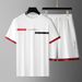 Men's Clothing Men's Sportswear Trendy Brand Letter Printed T Shirt Suit Simple Wear Y2K Cross Border Hot Style_viptrois.com