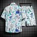 Men's Clothing Manufacturers Retro Men's Floral Shirt Suit Hawaiian Style Loose Seaside Holiday Short Sleeved Beach Shirt_viptrois.com