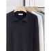 New Polo Shirt With Collar And Long Sleeves, Knitted Sweater, Men's Slim Fit_viptrois.com