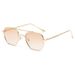 Men's Sunglasses New Double Beam Small Frame Sunglasses Men And Women Gradient Color Sunglasses Metal Sunglasses S24015_viptrois.com