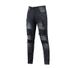 boy Cross-Border European And American Men's Ripped Printed Digital Selling Patch Elastic Slim Jeans New Style_viptrois.com
