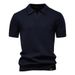 2025 Summer High Quality European Pineapple Pattern Woolen For Business, Seagull Collar, Men's Short Sleeve Sweater Polo_viptrois.com