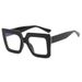 Women's Eyeglasses Glasses Frame Square Large Frame Simple Flat Glasses Anti Blue Light Ins Concave Shape Glasses Frame For Women_viptrois.com