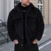 Fleece-Lined Turn-Down Collar Jacket – Comfortable Winter Coat For Men (Casual American Style)_viptrois.com