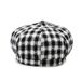 Autumn New British Women's Octagonal Korean Fashion Versatile Style Plaid Beret Artist Hat_viptrois.com