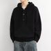 Autumn Winter Men's Sweater Loose Hooded Pullover Solid Color Knitwear Youth Knit Top High-end Feel Outerwear_viptrois.com
