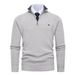 Men's Clothing Long Sleeve Half Zipper Stand Collar Men's Stylish Half-Zip Knit Sweater Slim Fit Long Sleeve Casual Pullover Autumn Winter Fashion Top_viptrois.com