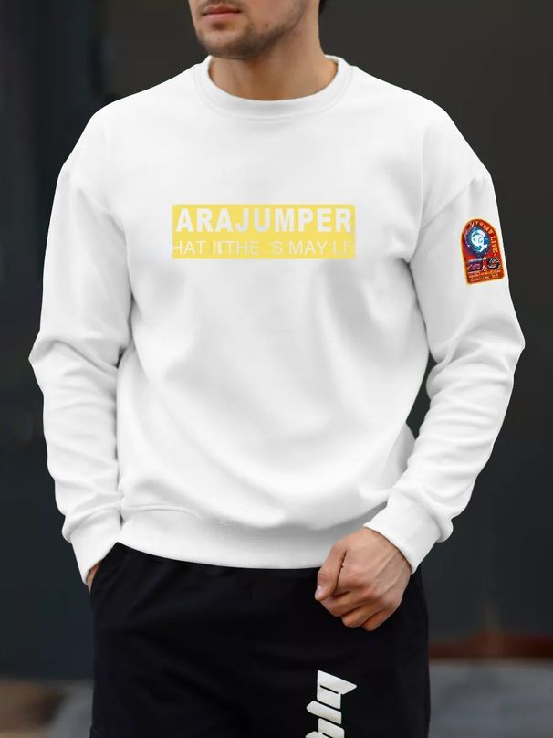 Polar Fleece Solid Color Round Neck Sweater Mens Candy Cotton Long Sleeve Working Clothes_viptrois.com