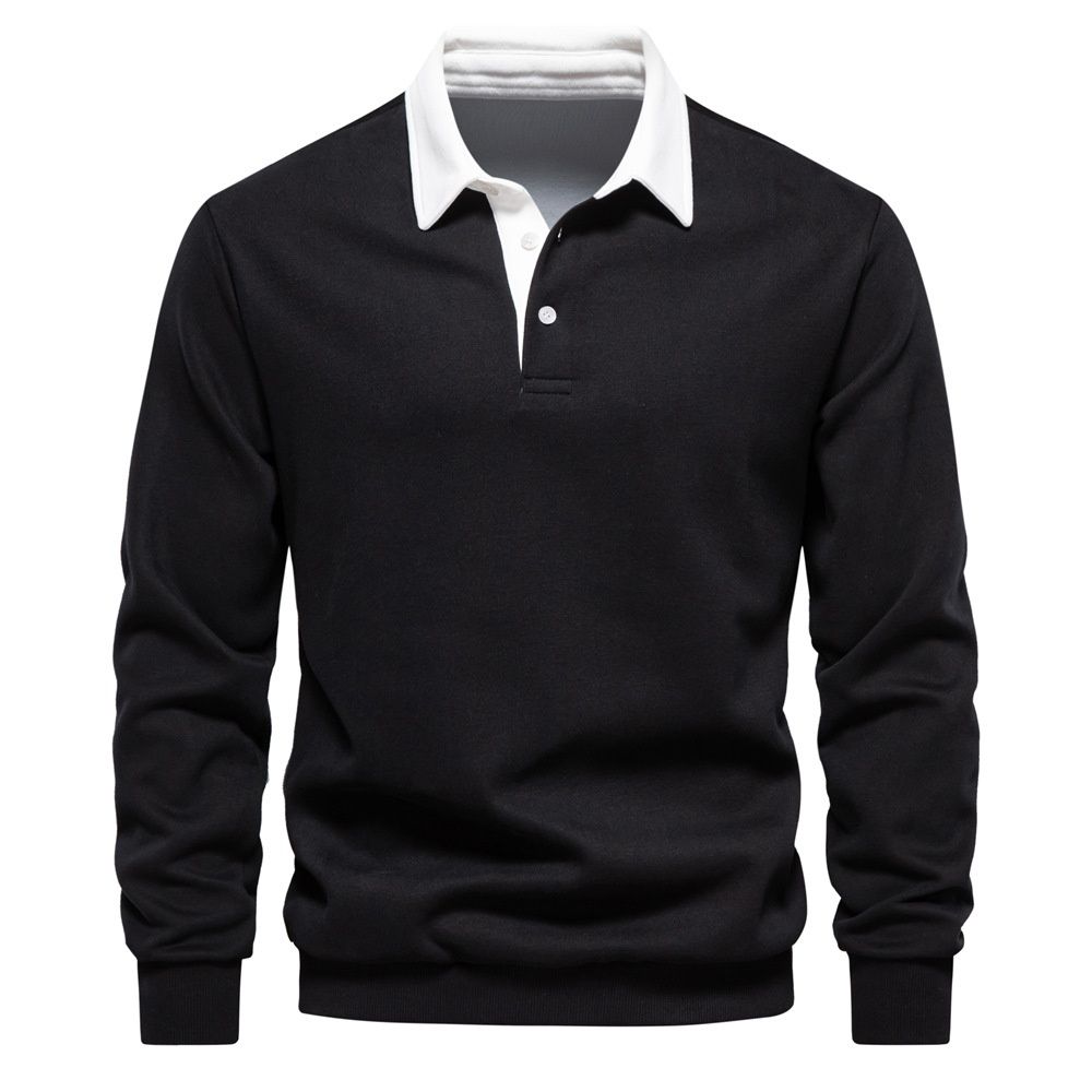 Northfold Northfold 2024 New Autumn Long Sleeve Polo Collar Trendy European Size Export Men's Sweatshirt High Quality Casual Versatile Men_viptrois.com