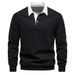 Northfold Northfold 2024 New Autumn Long Sleeve Polo Collar Trendy European Size Export Men's Sweatshirt High Quality Casual Versatile Men_viptrois.com