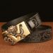 New Male China Dragon Belt Cowskin Genuine Leather Belt For Men Carving Dragon Pattern Automatic Buckle Belt Strap For Jeans B0033_viptrois.com