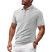Men's Clothing Hot Selling Summer Polo Shirt Men's T Shirt Solid Color Loose Casual Large Size Business Short Sleeve_viptrois.com