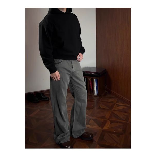 2026 New Trend Ins Literary And Fashion Temperament Popular Pure Cotton Composite 380 Grams Men's And Women's Hooded Sweater_viptrois.com