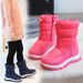 2023 winter new children's snow boots snowflake high tube children's cute fashion cotton shoes casual soft bottom warm boots_viptrois.com