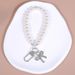 Mobile Phone Case Accessories Bow Diamond Pendant Glass Imitation Pearl Hand Held Bead Chain Short Chain Bag Pendant_viptrois.com