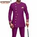 Men's clothing African men slim two piece set_viptrois.com