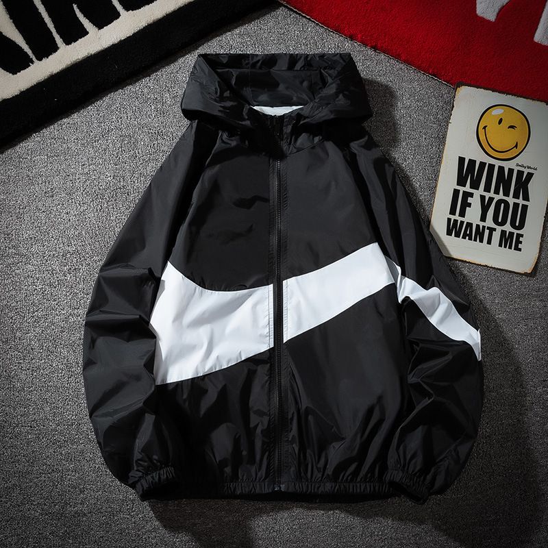 Breathable Hooded Skin Suit Men's Casual Lightweight Summer Fishing Sun Protection Jacket Color Block Outdoor Wear_viptrois.com