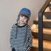 Kids'caps Boho style children's knitted personalized color with a cold hat warm ear hat_viptrois.com