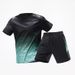 Men's Clothing Quick Drying Sports Suit Men's Fitness Summer Ice Silk Short Sleeved Shorts T Shirt Running Clothes_viptrois.com
