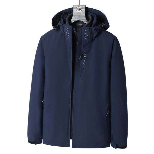Men's ClothingThick Jacket For Men And Women, Spring And Autumn Windproof And Waterproof Three In One Detachable Outdoor Mountaineering Jacket_viptrois.com